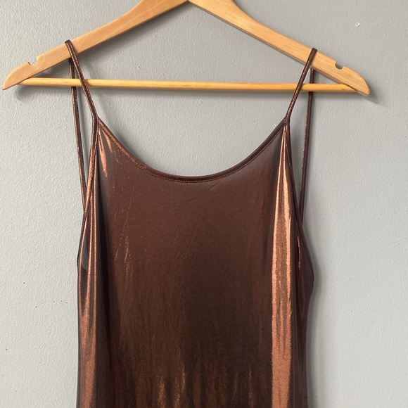 Metallic Brown Maxi Dress - Picture 4 of 8